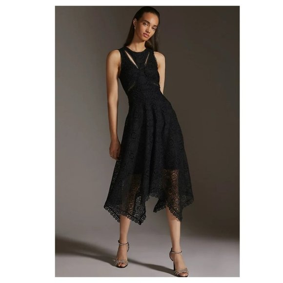 Embroidered Lace Cutout Maxi Dress Size 10